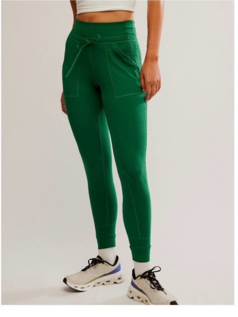 NWT FP Movement by Free People Green Drawstring Track Joggers